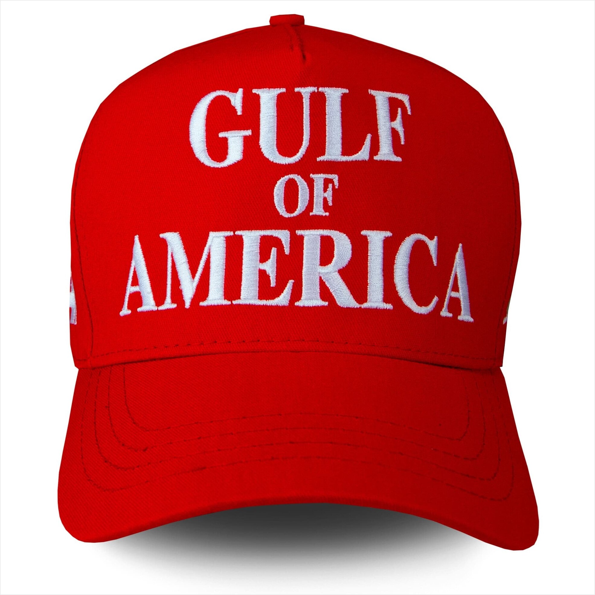 Trump Gulf Of America 2025 Hat Red Embroidered 45-47 Hat Gifts For Dad Birthday Gifts For Fans-1
