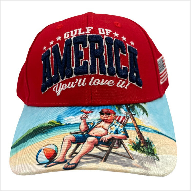 Trump Gulf Of America Hat Trump 45-47 Make America Great Again Hat MAGA Merch Dad Gifts-1