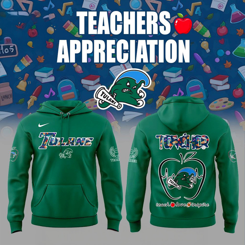 Tulane Green Wave Teachers Appreciation Hoodie Fan Merch Christmas Gifts For Dad-1