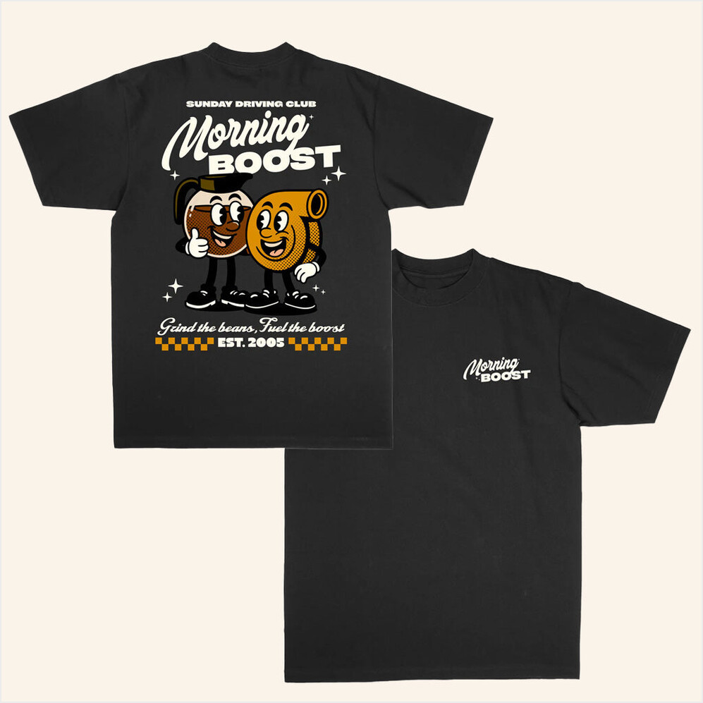Tuner Cult Merch Morning Boost T-Shirt Birthday Gifts For Best Friends Gifts For Brother-1