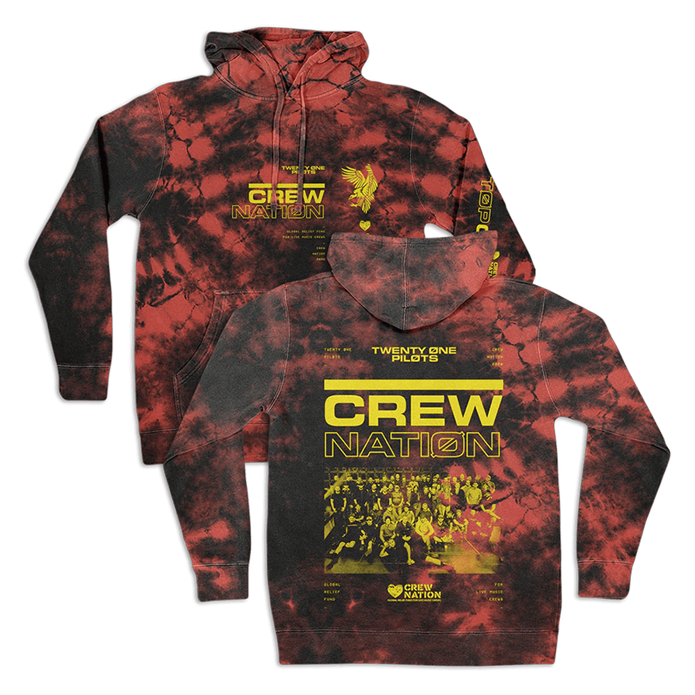 Twenty One Pilots Merch Crew Nation Tie Dye Hoodie Cool Gifts For Dad-1