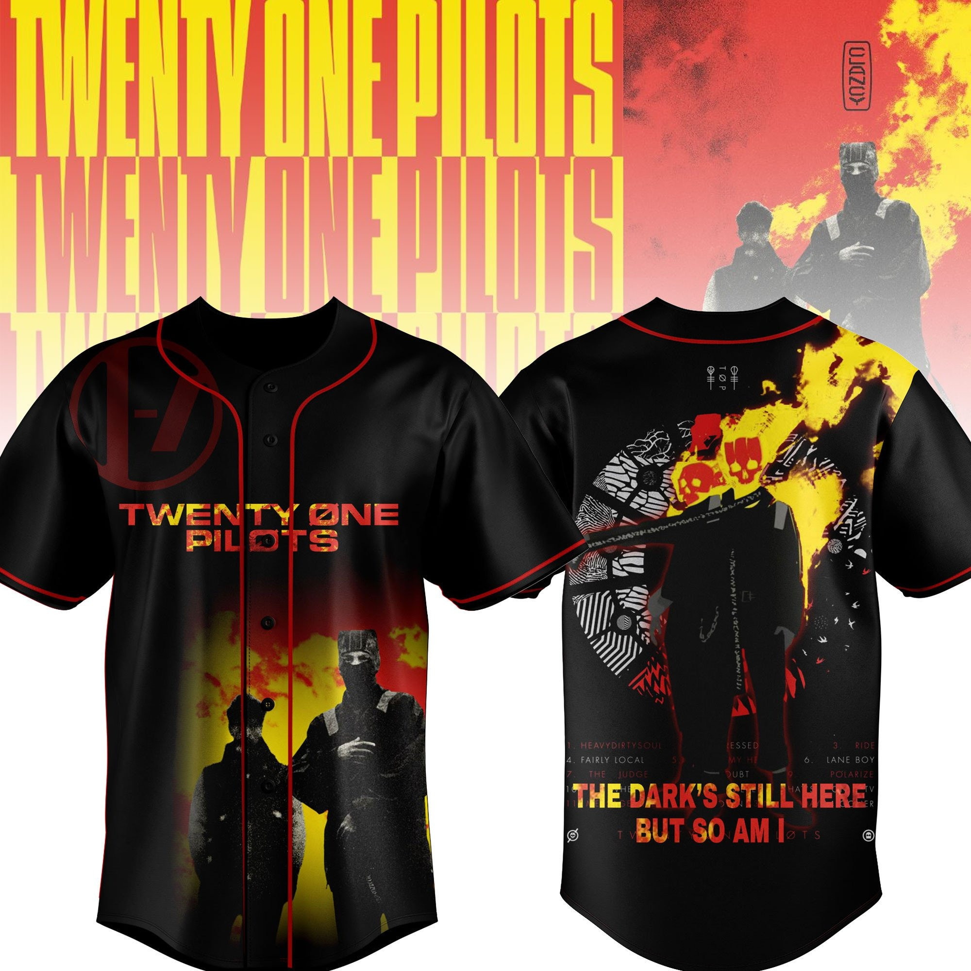 Twenty One Pilots Music Baseball Jersey For Fan Gifts For Music Lovers-1