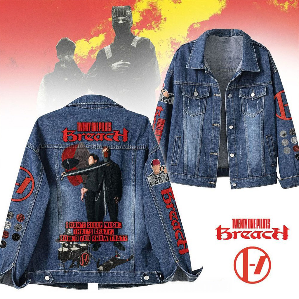 Twenty One Pilots The Clancy Tour Breach 2025 Denim Jacket Pilots Merch Gifts For Fans-1