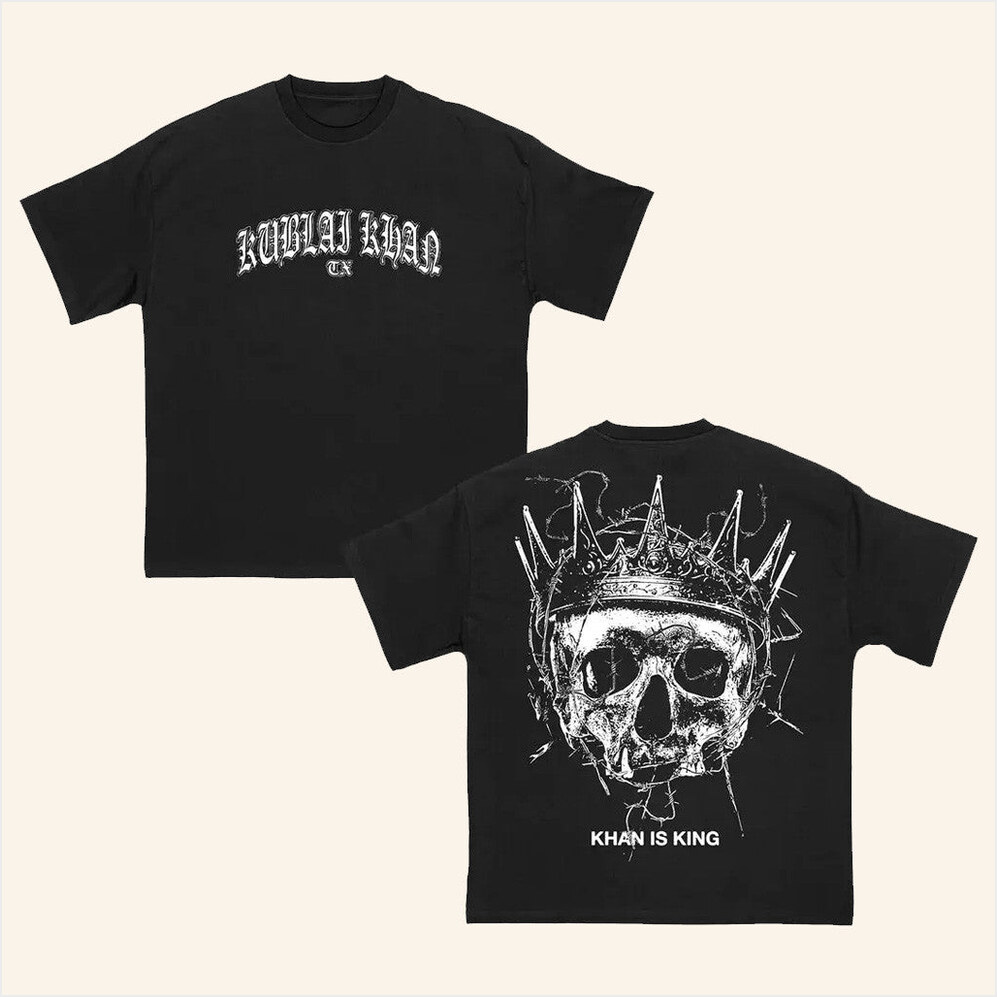 Twisted Thread Merch Kublai Khan Khan Is King Black T-Shirt Gifts For Dad Gifts For Besties-1