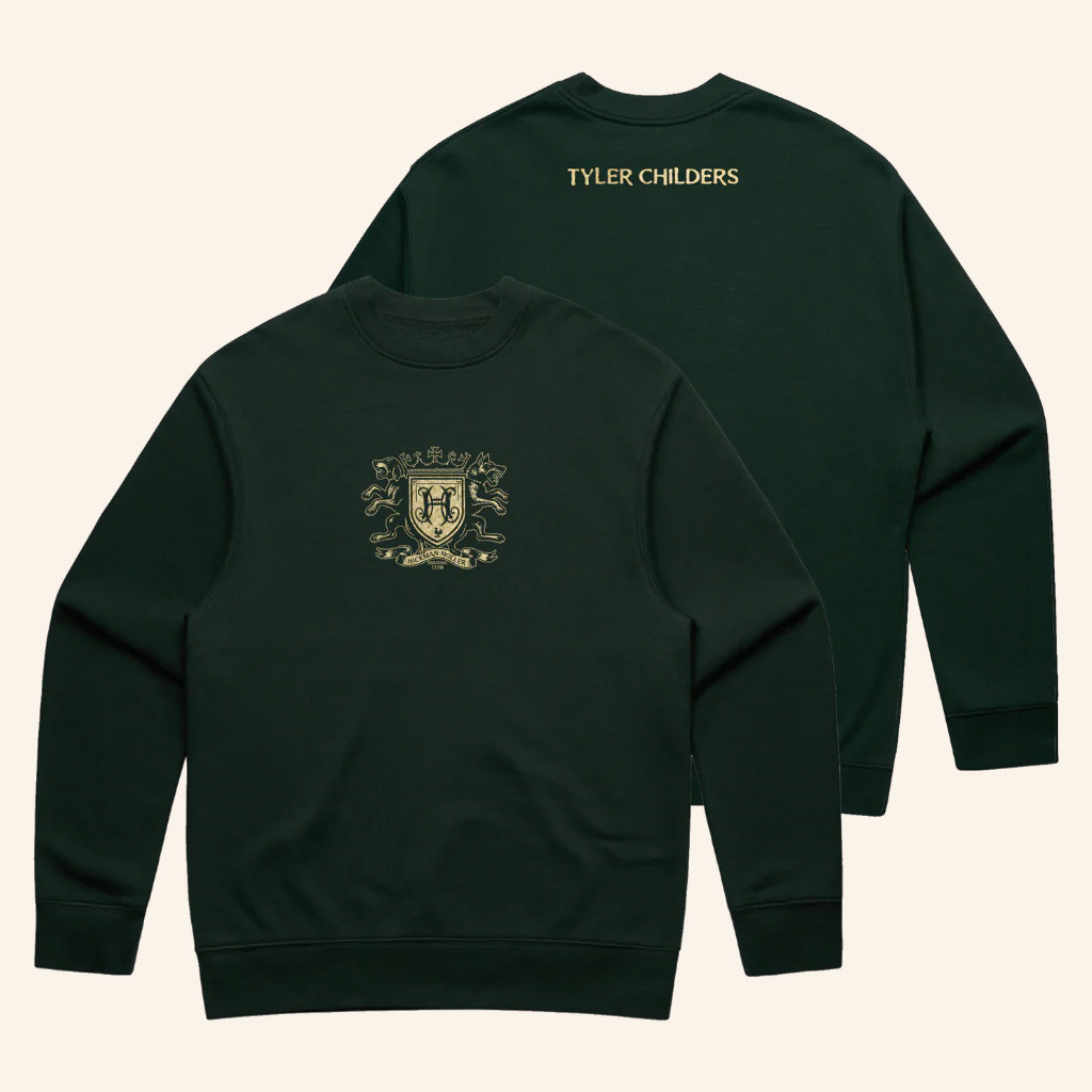 Tyler Childers Merch Hickman Holler Hunting Club Crest Green Sweatshirt Gifts For Friends-1 Tyler Childers Merch Hickman Holler Hunting Club Crest Green Sweatshirt Gifts For Friends-1