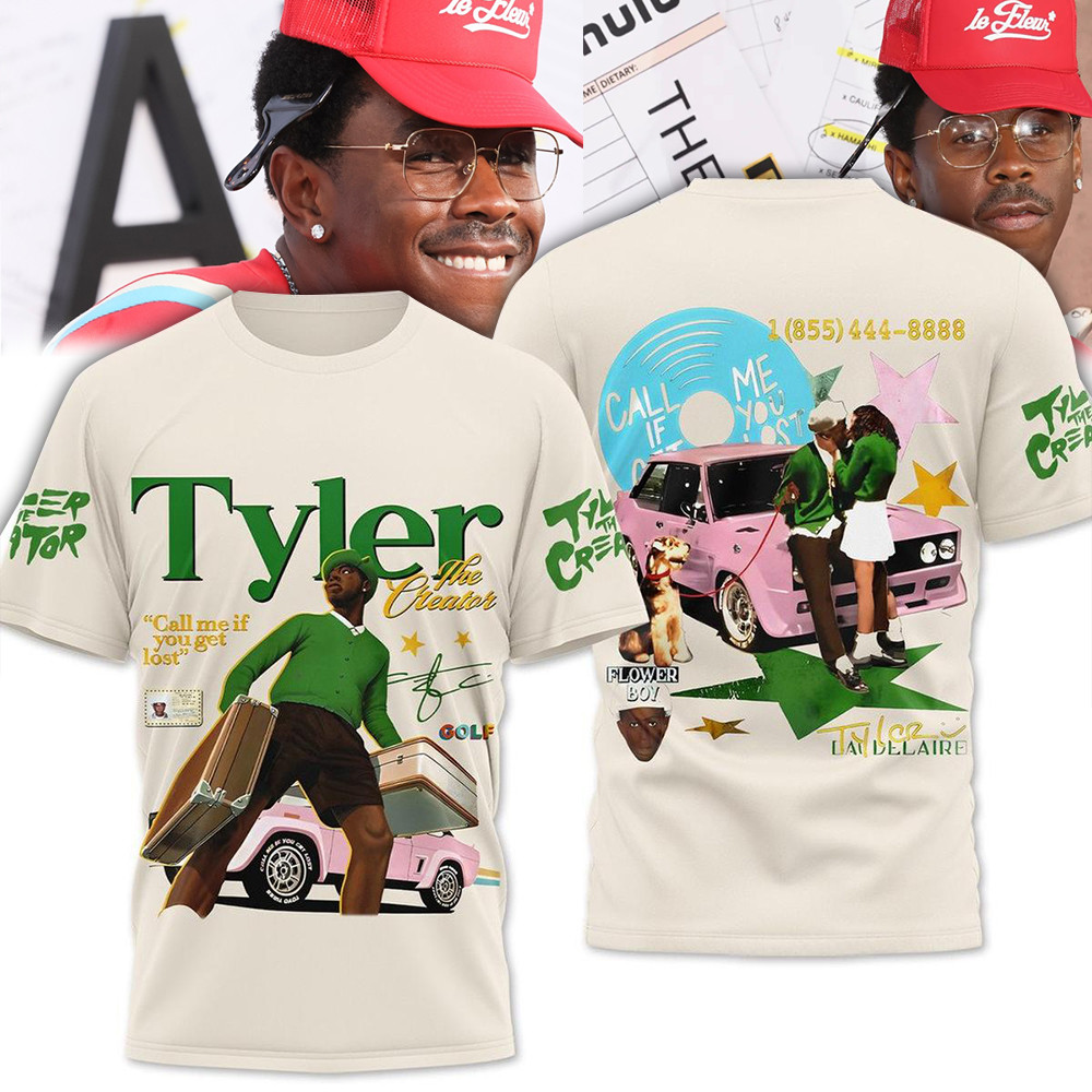 Tyler The Creator Flower Boy Call Me If You Need T-Shirt Gifts For Music Fans-1