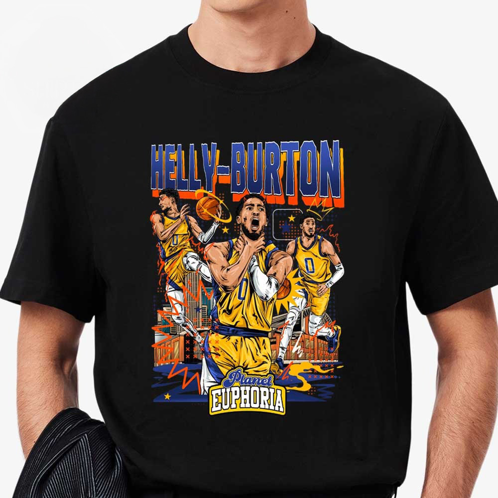 Tyrese Haliburton Choke Helly Burton NBA Indiana Pacers T-Shirt NBA Merch Gifts For Husband-1