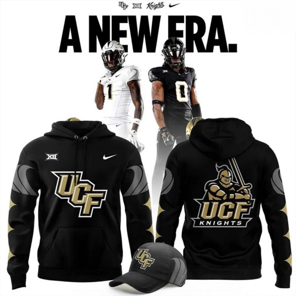 UCF Knights Football New Uniforms 2025 Black Hoodie Knights Merch Football Fans Gifts-1