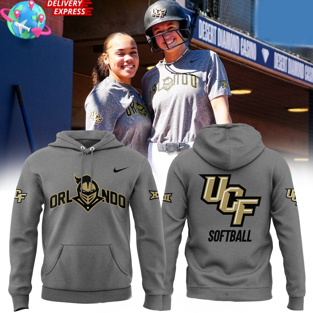 UCF Knights Softball 2025 Grey Hoodie Knights Merch First Mothers Day Gift Ideas-1
