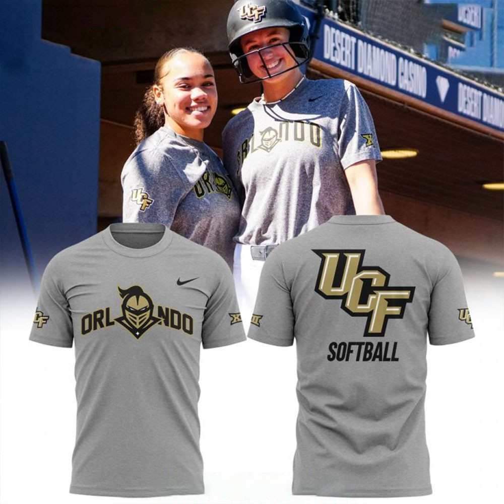 UCF Knights Softball 2025 Grey T-Shirt First Mothers Day Gift For My Daughter-1