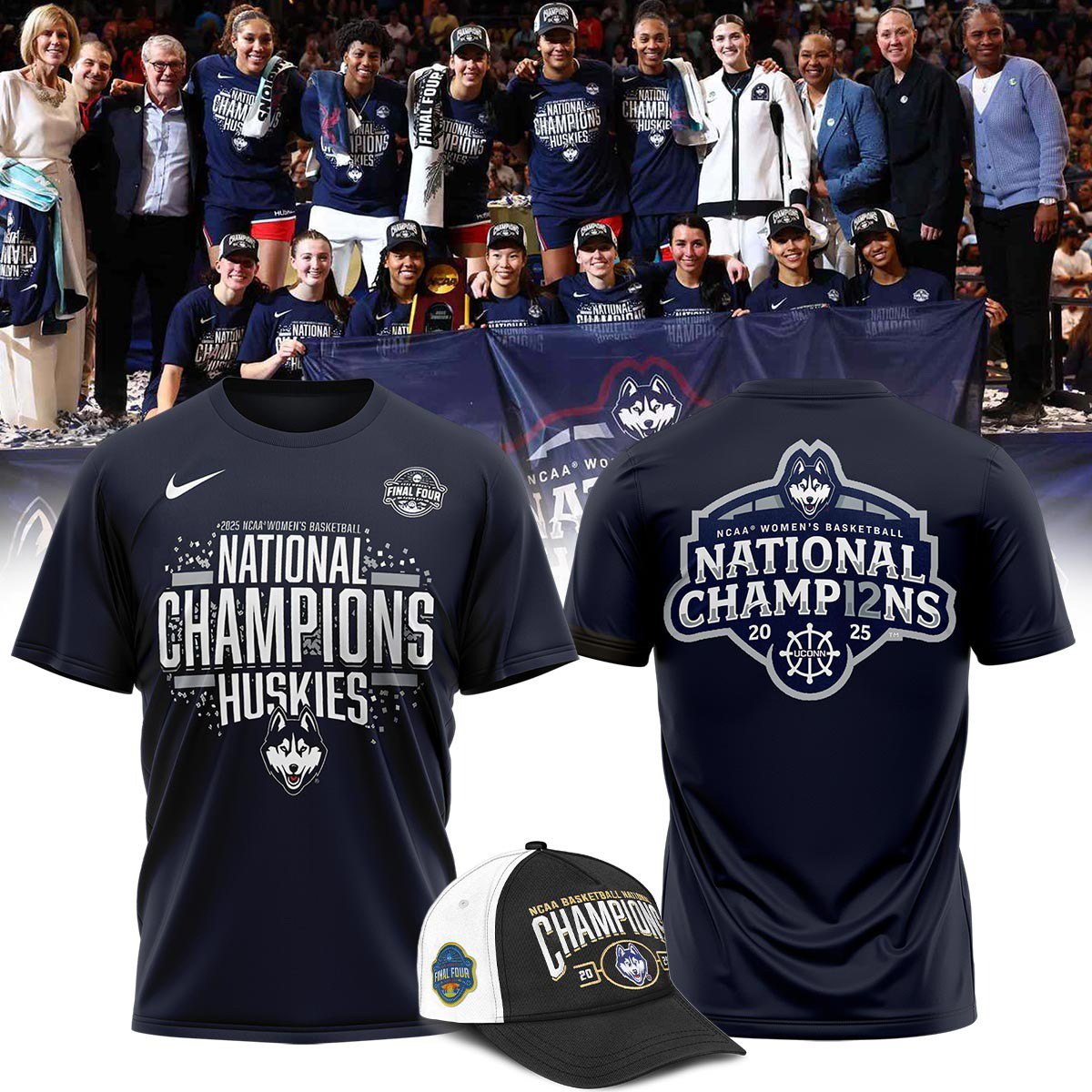 UConn Huskies 2025 NCAA Women's Basketball National Champions Shirt Gift For Basketball Lover-1