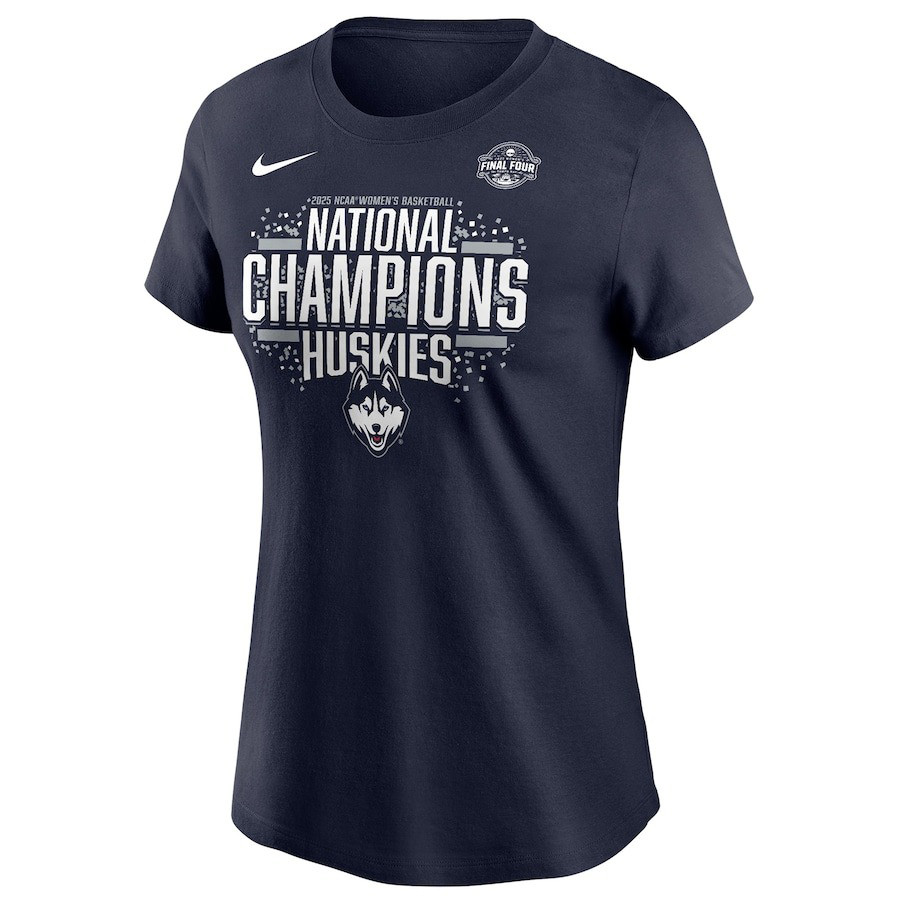UConn Huskies Nike Women's 2025 NCAA Women's Basketball National Champions Locker Room T-Shirt-1