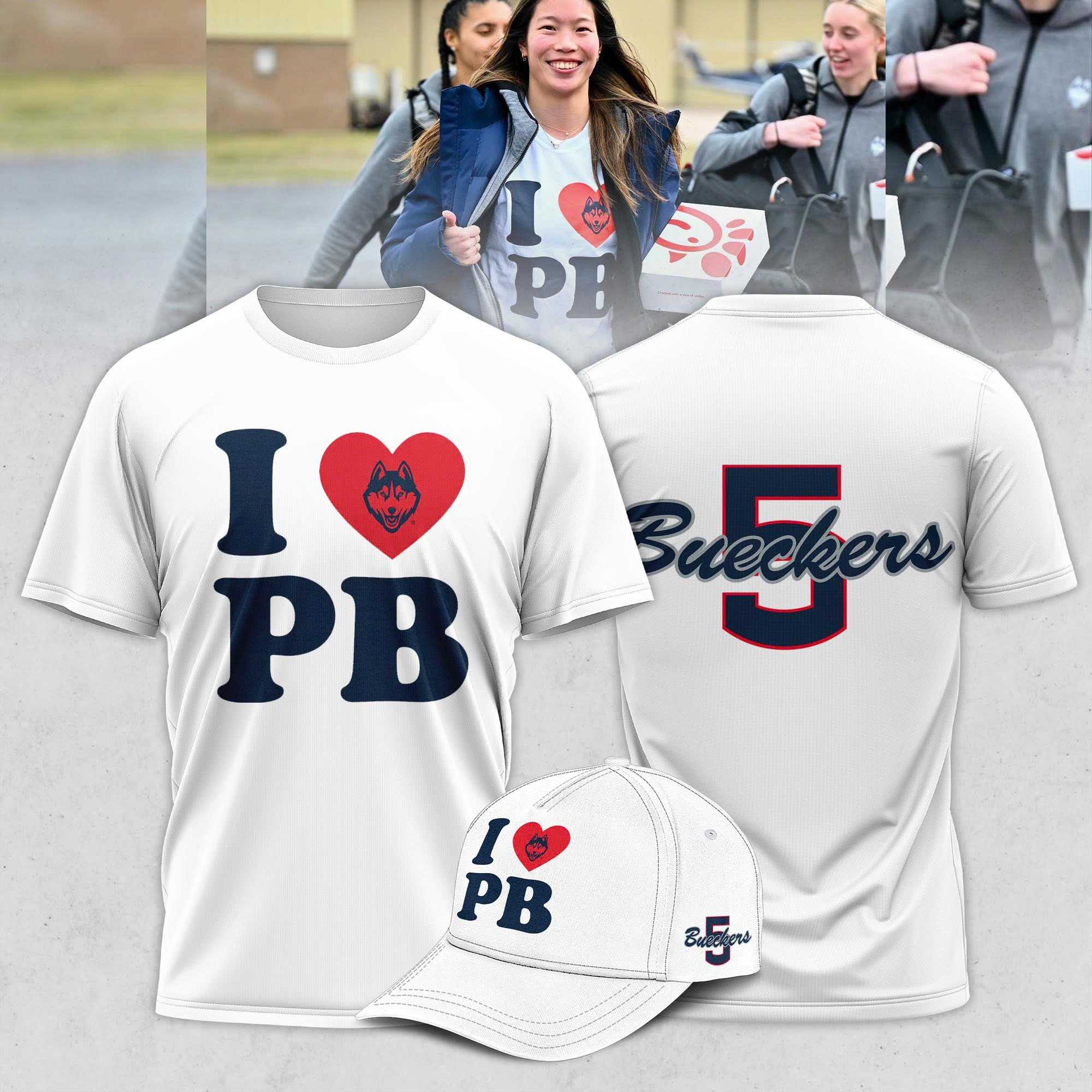 UConn Huskies Paige Bueckers 3 PB White Shirt Best Gifts For Basketball Fans-1