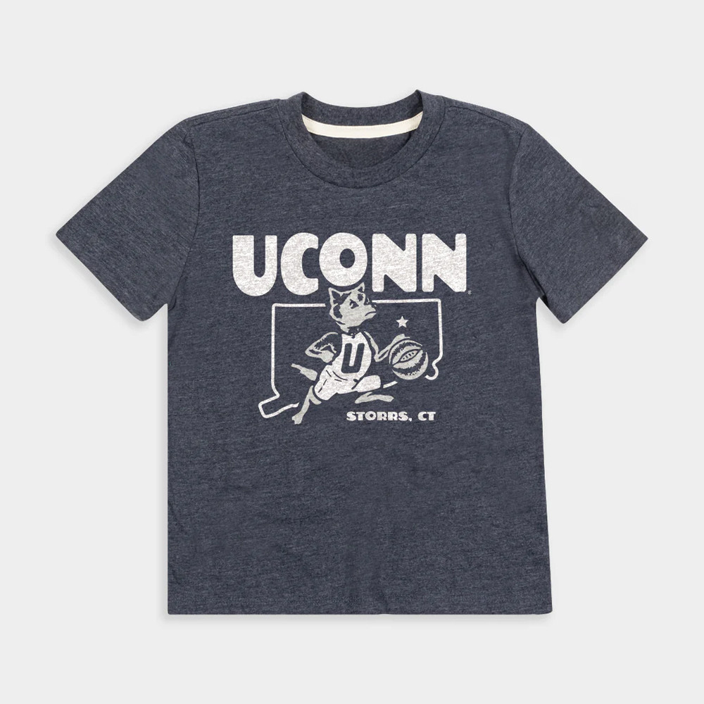 UConn Vintage Hoops Logo T-Shirt Gifts For Best Friends-1