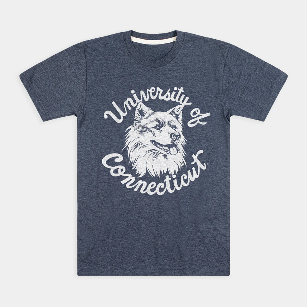 UConn Vintage Husky Logo T-Shirt Unique Gifts For Basketball Lovers-1