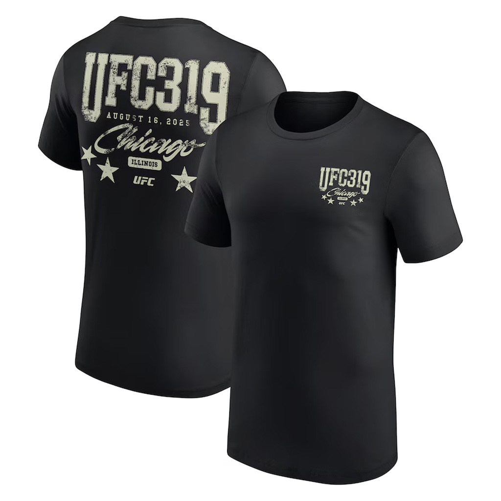 UFC 319 Merch Black UFC 319 Chi-Town T-Shirt Gifts For Dad-1