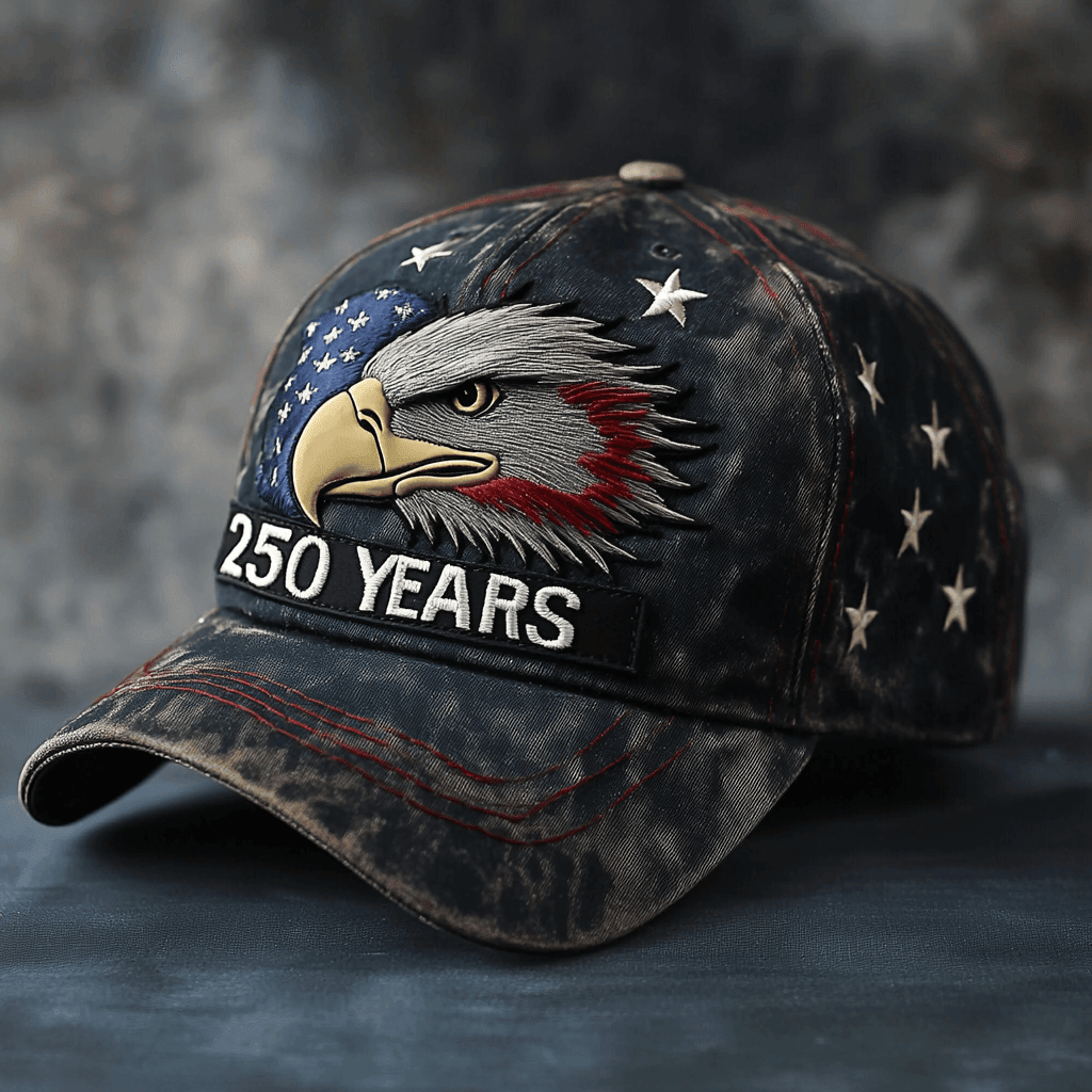 US Eagle 250 Years Hat Old Vintage Patriotic Hat Gifts For Father-1