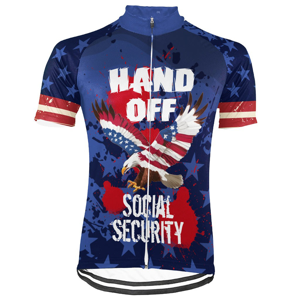 US Eagle Hand Off Social Security Short Sleeve Cycling Jersey Cycling Lover Gifts-1