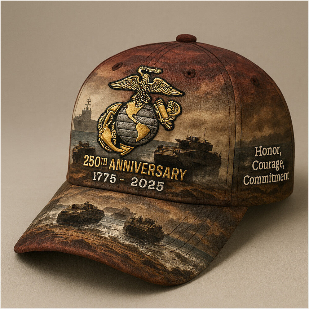 US Marine Corps 250th Anniversary 1775 2025 Hat Honor Courage Commitment USMC Hat Dad Gifts-1
