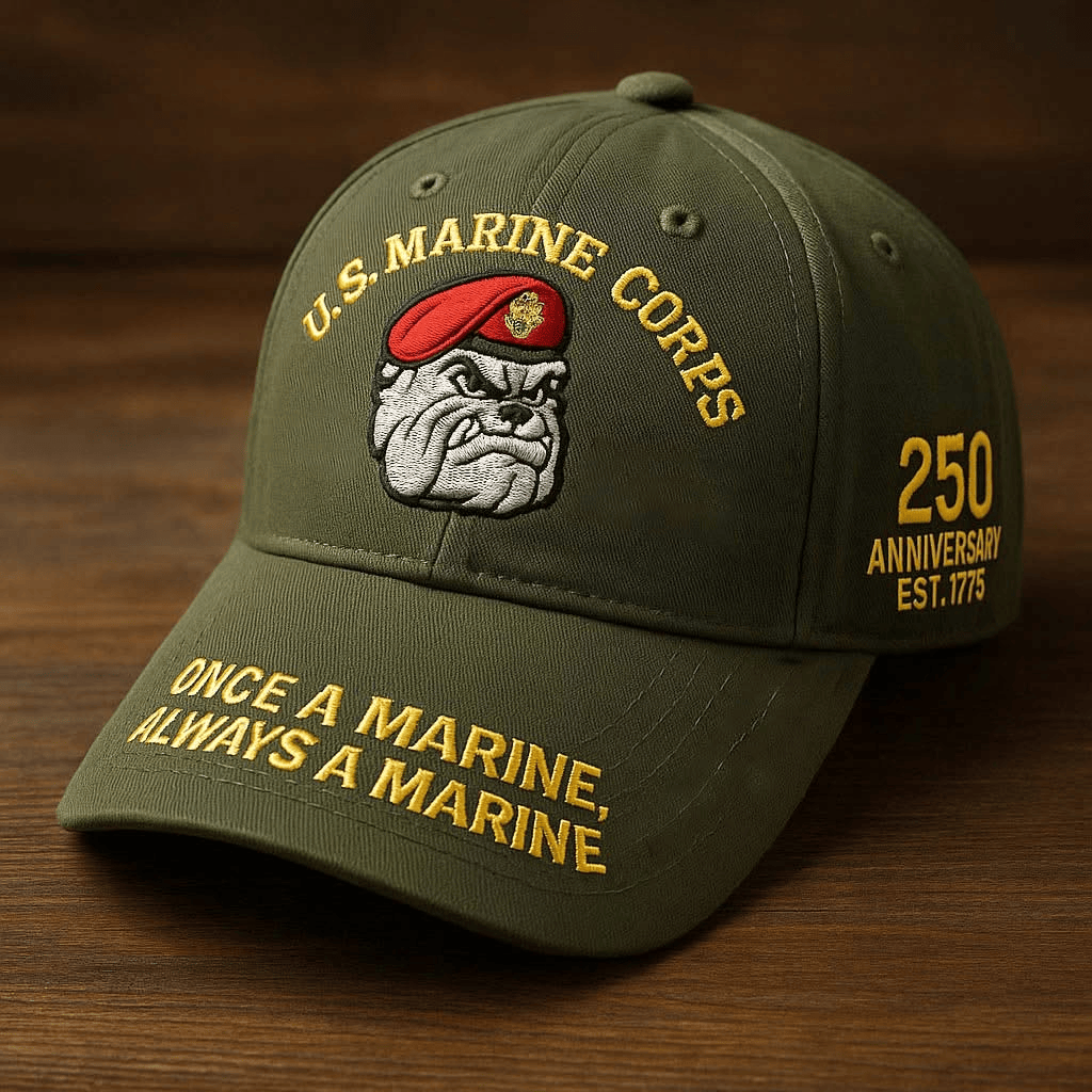 US Marine Corps 250th Anniversary Hat Once A Marine Always A Marine Hat Gifts For Dad-1