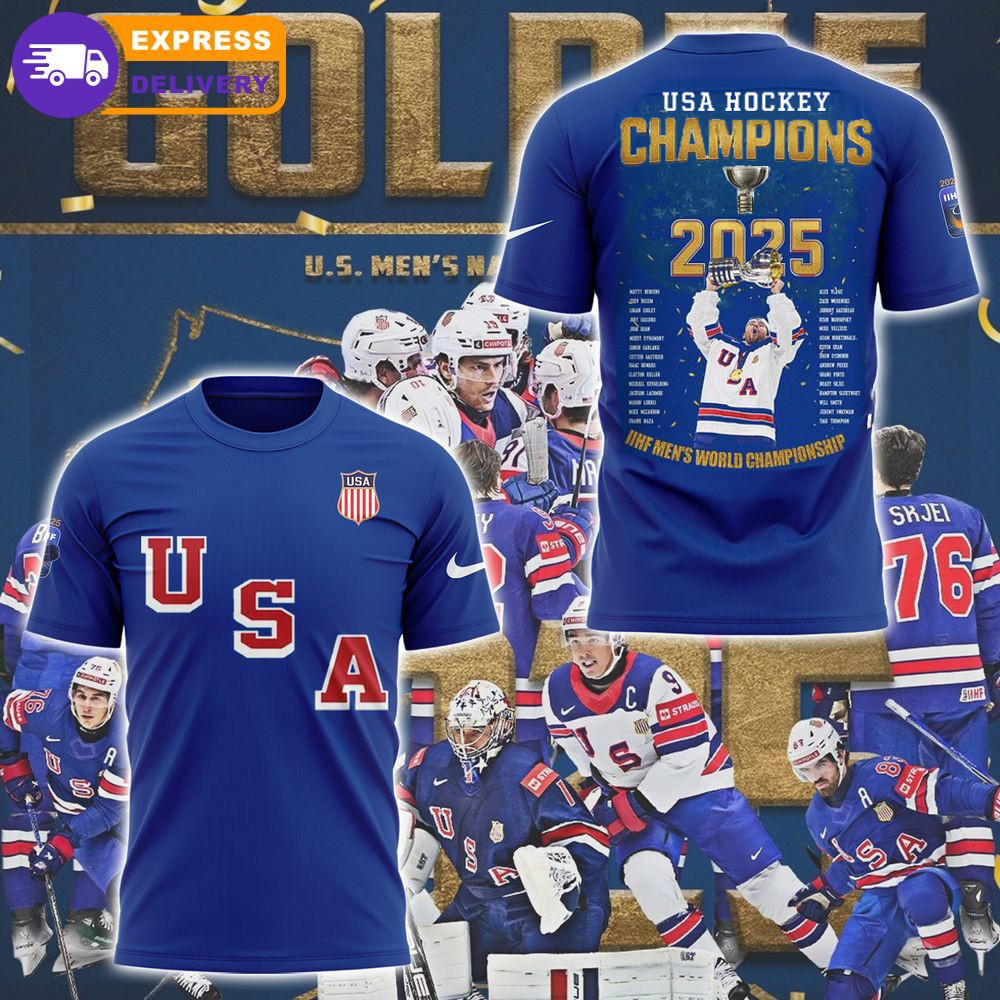 USA Hockey IIHF World Championship 2025 T-Shirt Best Father's Day Gifts-1