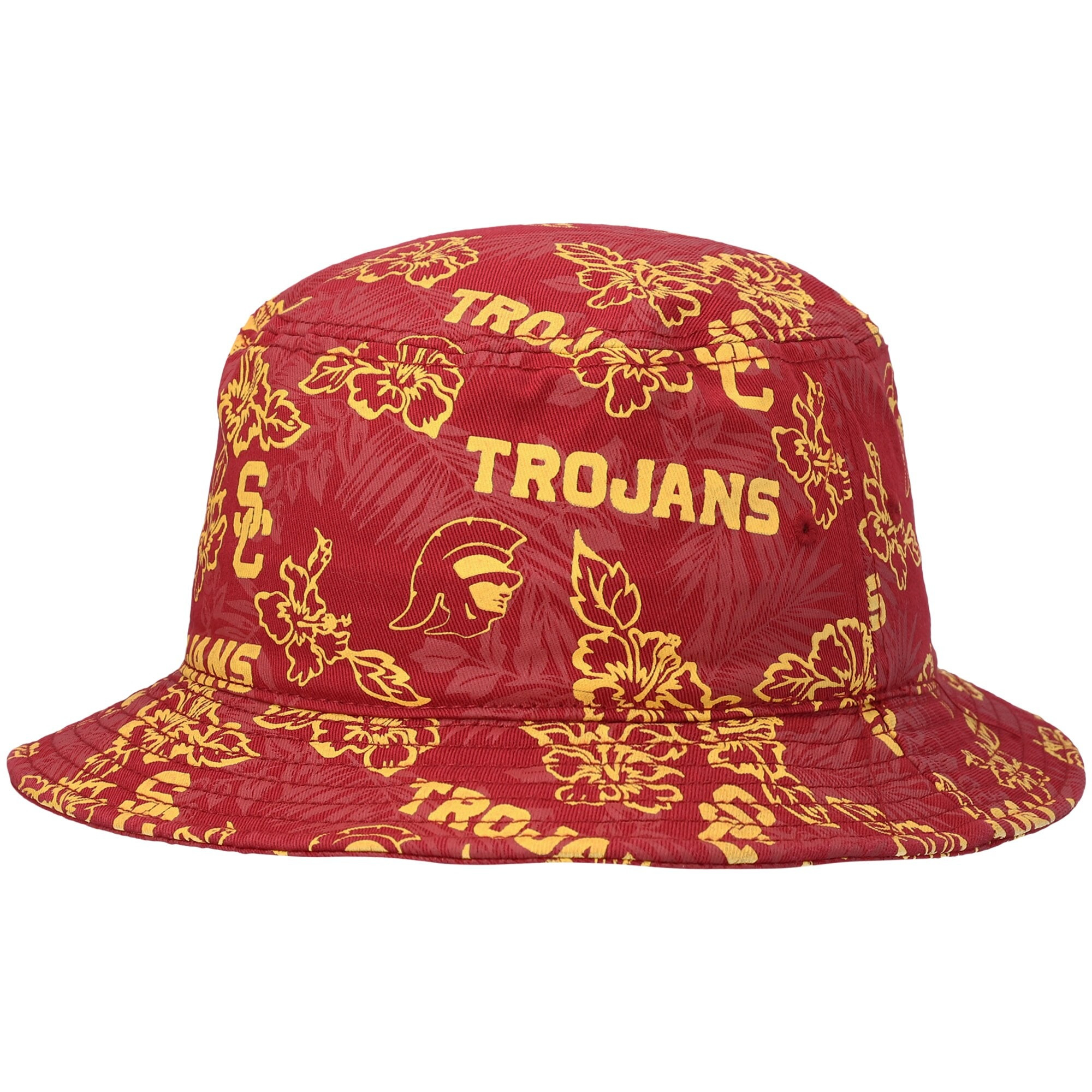 USC Trojans Floral Bucket Hat NCAA Aloha Hat Good Fathers Day Gifts For Football Lovers-1