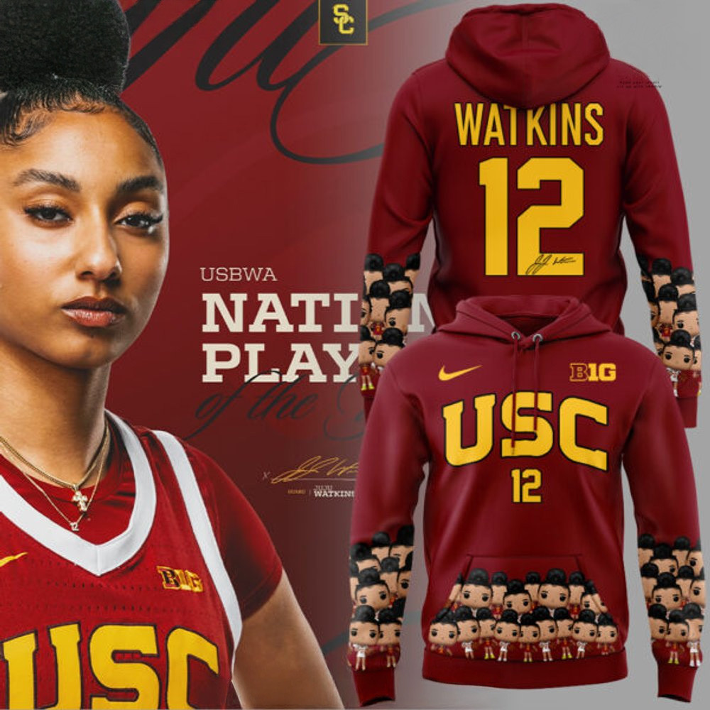 USC Trojans JuJu Watkins Player Of The Year Hoodie USC Trojans Merch Online Mother Day Gifts-1