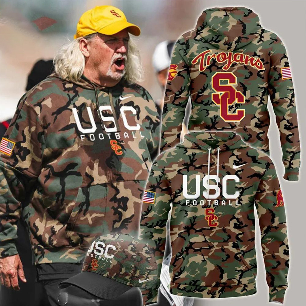 USC Trojans Military Appreciation Camo Hoodie USC Trojans Merch Best Gifts For Husband-1
