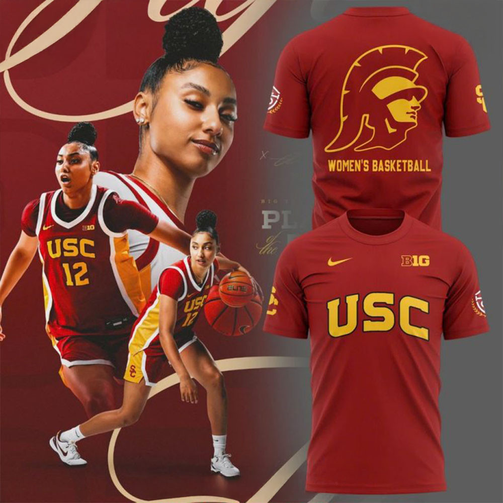 USC Trojans Women's Basketball 2025 Red T-Shirt Best Mother's Day From For Daughter-1
