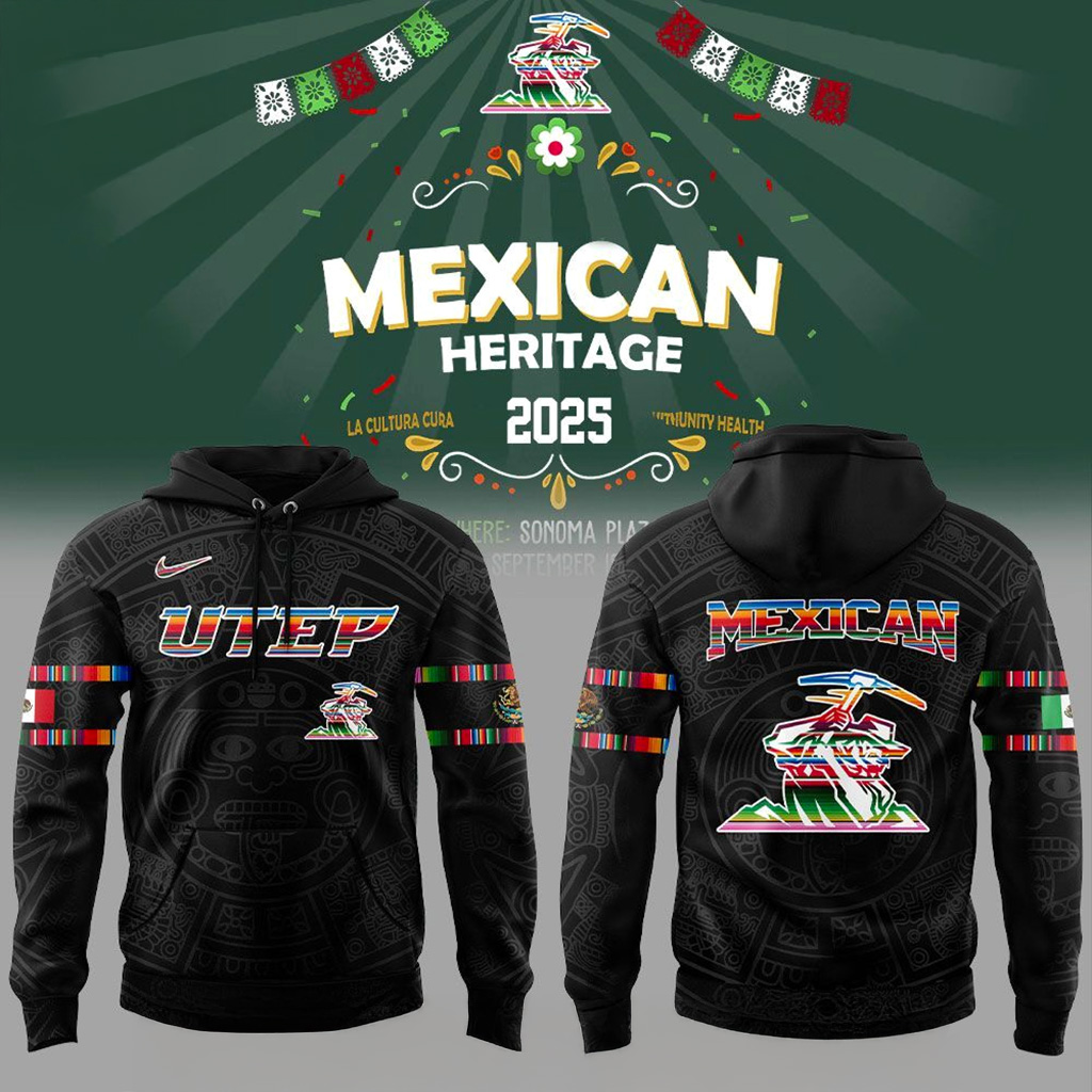 UTEP Miners Mexican Heritage Night 2025 Hoodie Fan Merch Gifts For Dudes-1