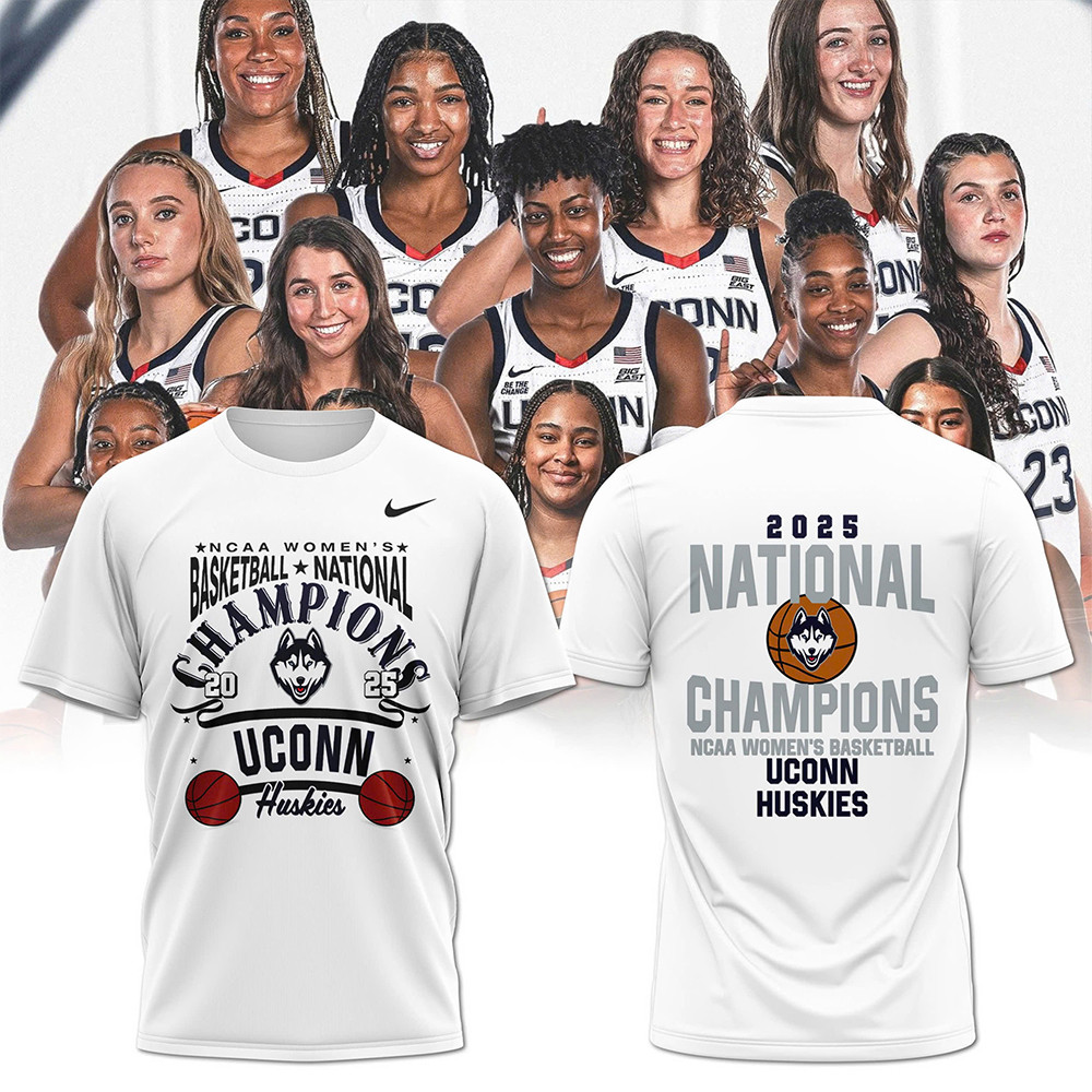 Uconn Huskies 2025 National Champions NCAA Women's Basketball Shirt Gifts For Basketball Lover-1