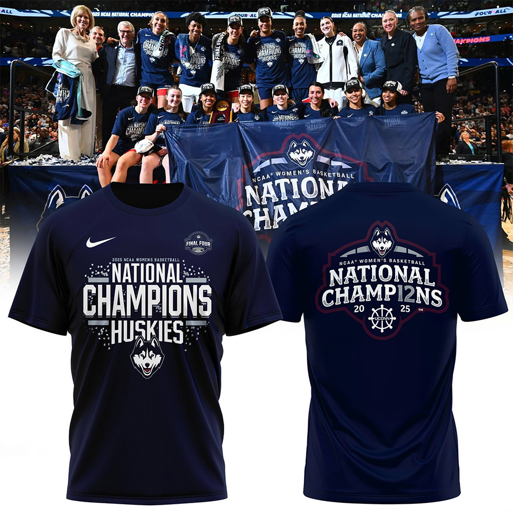 Uconn Huskies 2025 National Champions NCAA Women's Basketball Shirt Gifts For Fans-1
