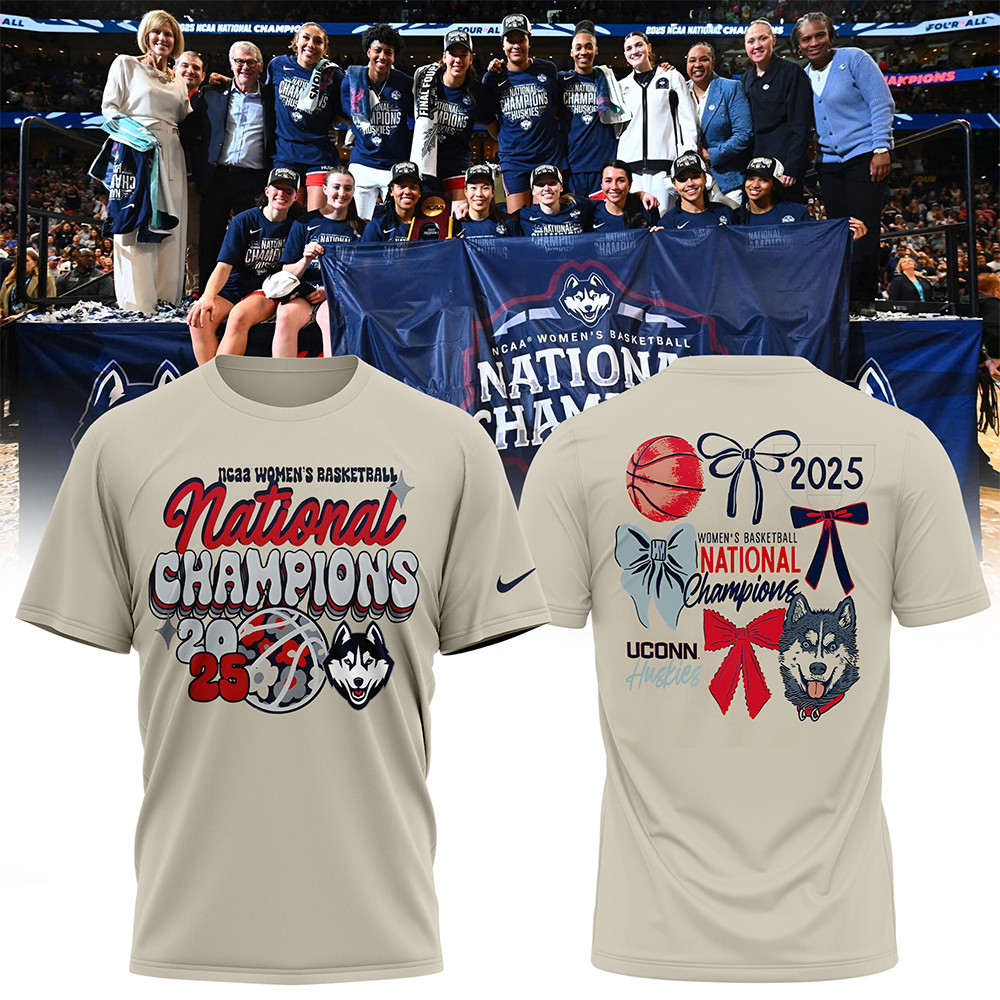 Uconn Huskies 2025 National Champions NCAA Women's Basketball Shirt Gifts For Wife-1
