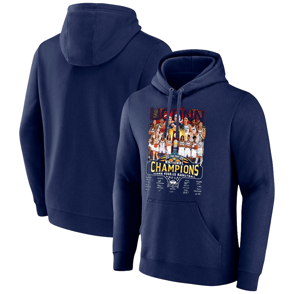Uconn Huskies National Champions Basketball 2025 Hoodie Uconn Merch Special Mothers Day Gift-1 Uconn Huskies National Champions Basketball 2025 Hoodie Uconn Merch Special Mothers Day Gift-1