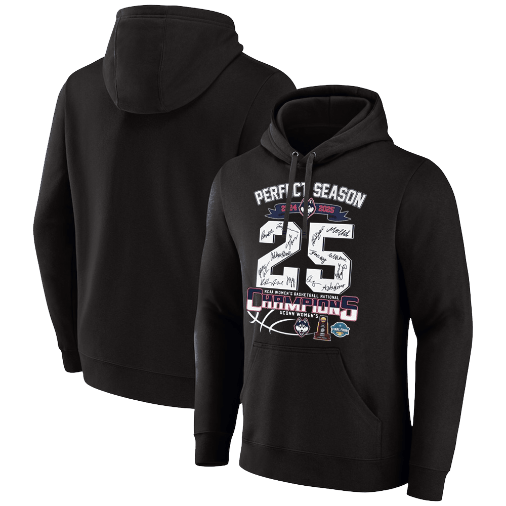 Uconn Huskies Perfect Season 2025 Champions Hoodie Uconn Merch Special Mothers Day Presents-1