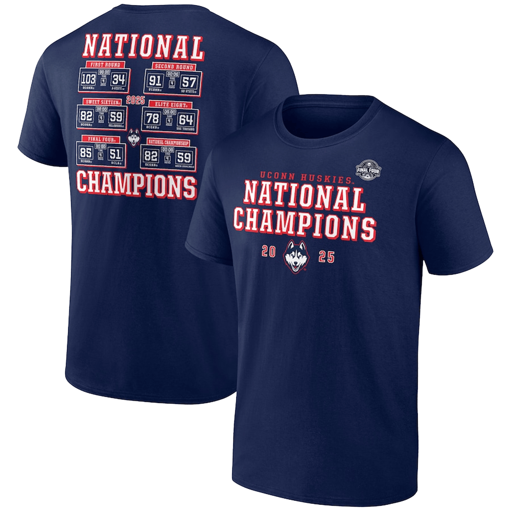 Uconn National Championship 2025 Shirt Uconn Huskies Merch Father's Day Presents For Dad-1