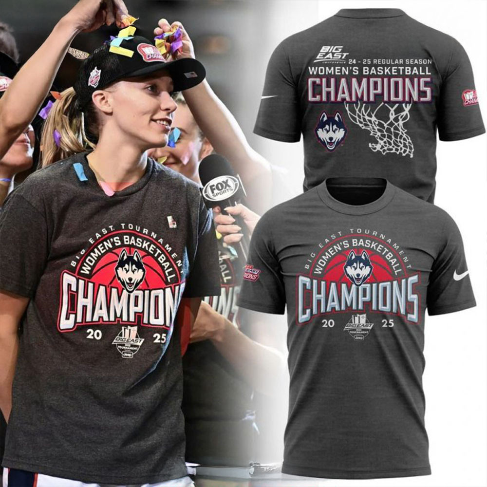 Uconn Women's Basketball 202425 Big East Tournament Champions T-Shirt Father's Day Gifts-1