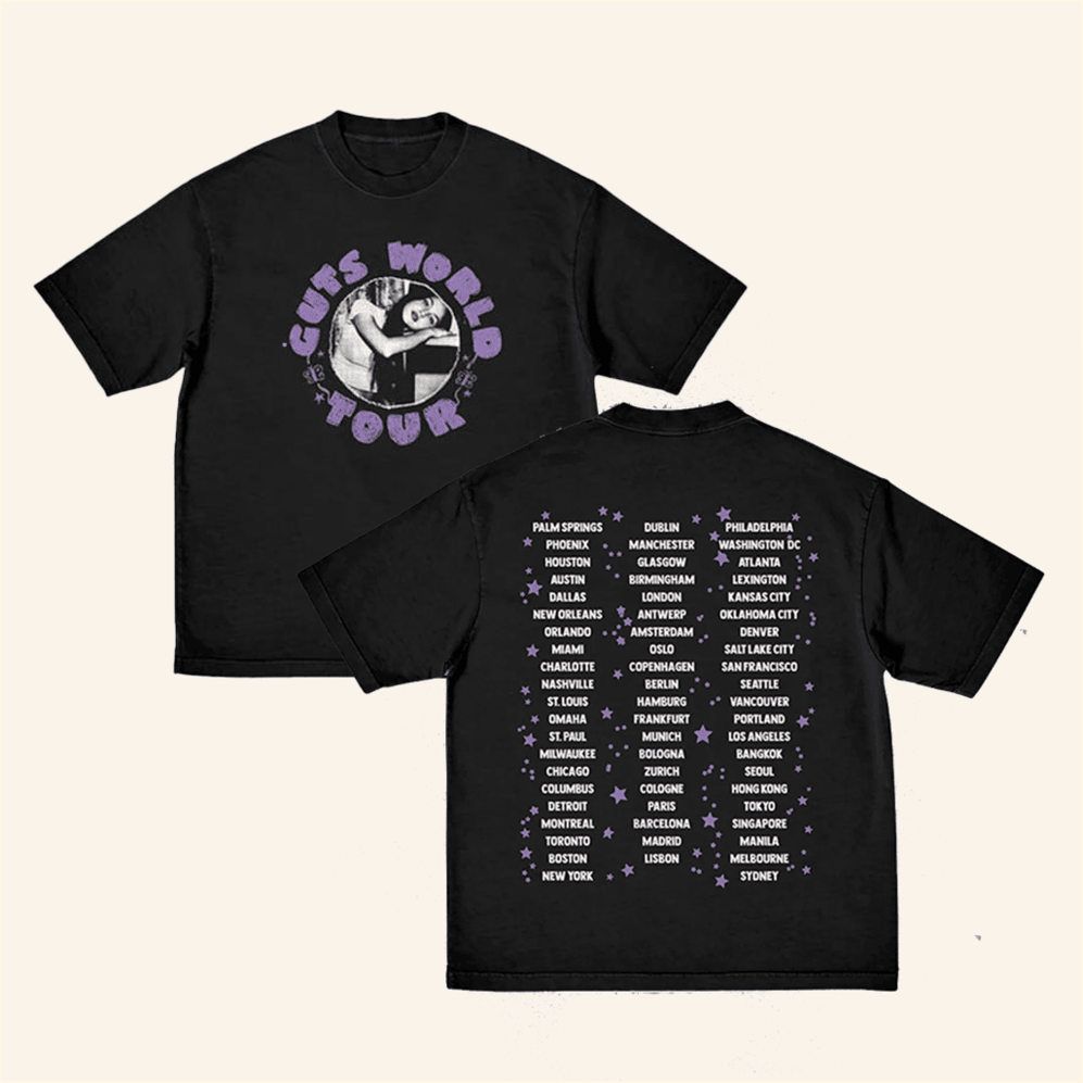 Umusic Merch Guts Tour Australia Dateback In Black T-Shirt Gifts For Fans Gifts For Brother-1