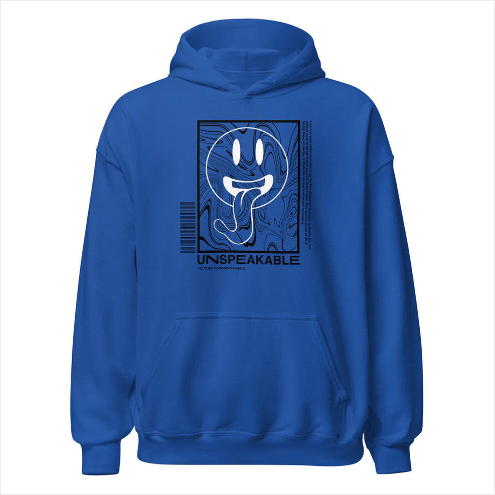 Unspeakable Merch Blue Smiley Swirl Hoodie Best Gifts For Husband Gifts For Best Friend-1