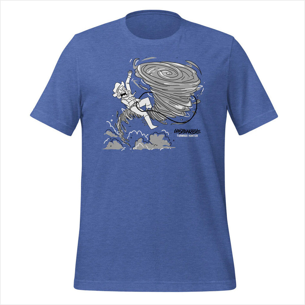 Unspeakable Merch Blue Tornado Hunter T-Shirt Gifts For Him Birthday Gifts For Besties-1