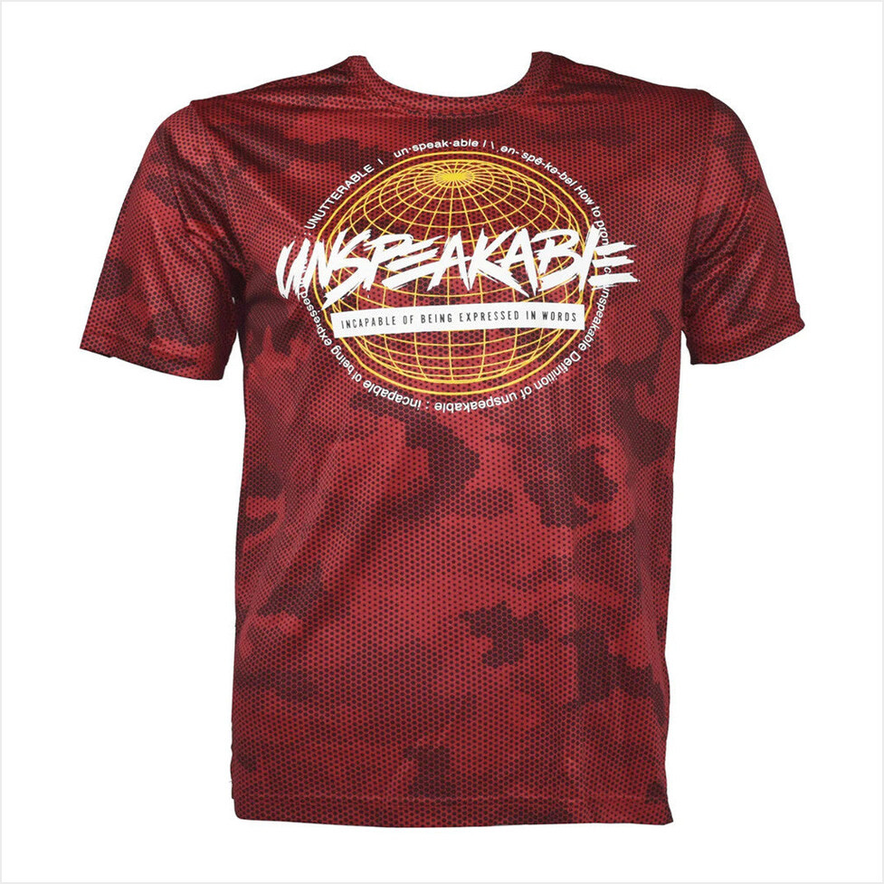 Unspeakable Merch Red Camo Hex T-Shirt Gifts For Husband Birthday Gifts For Besties-1