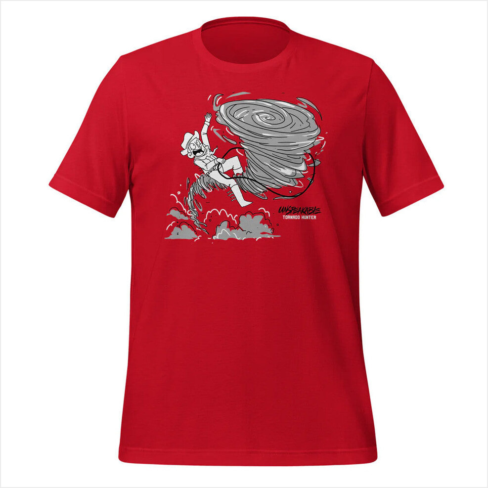 Unspeakable Merch Red Tornado Hunter T-Shirt Best Gifts For Boyfriend Gifts For Besties-1