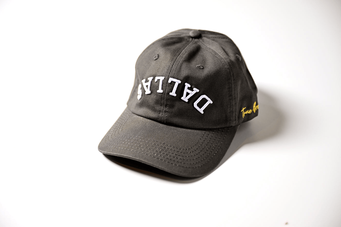 Upside Down Dallas Hat Embroidered Charcoal-1 Upside Down Dallas Hat Embroidered Charcoal-1