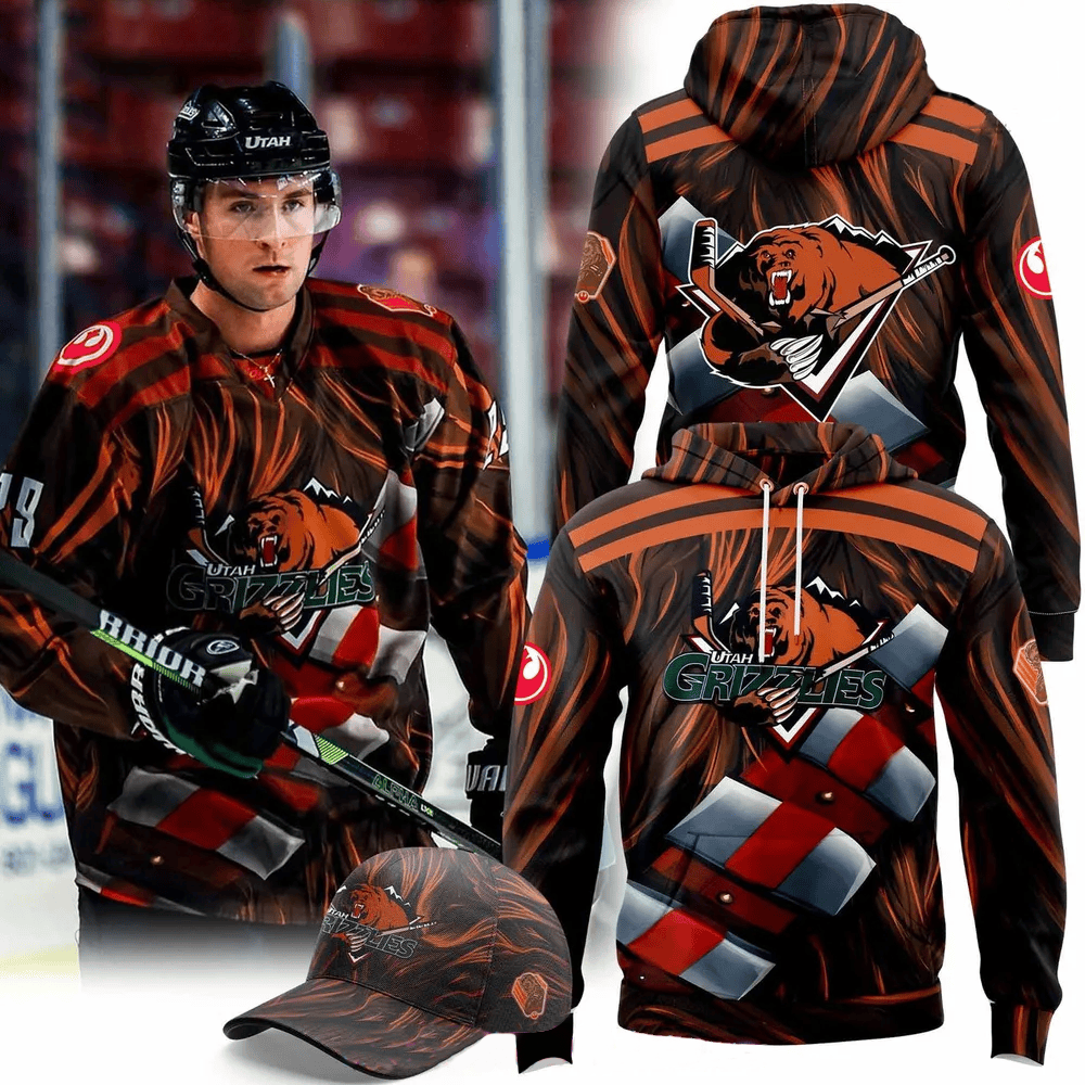 Utah Grizzlies x Galaxy 2025 Hoodie Utah Grizzlies Merch Great Father's Day Presents-1