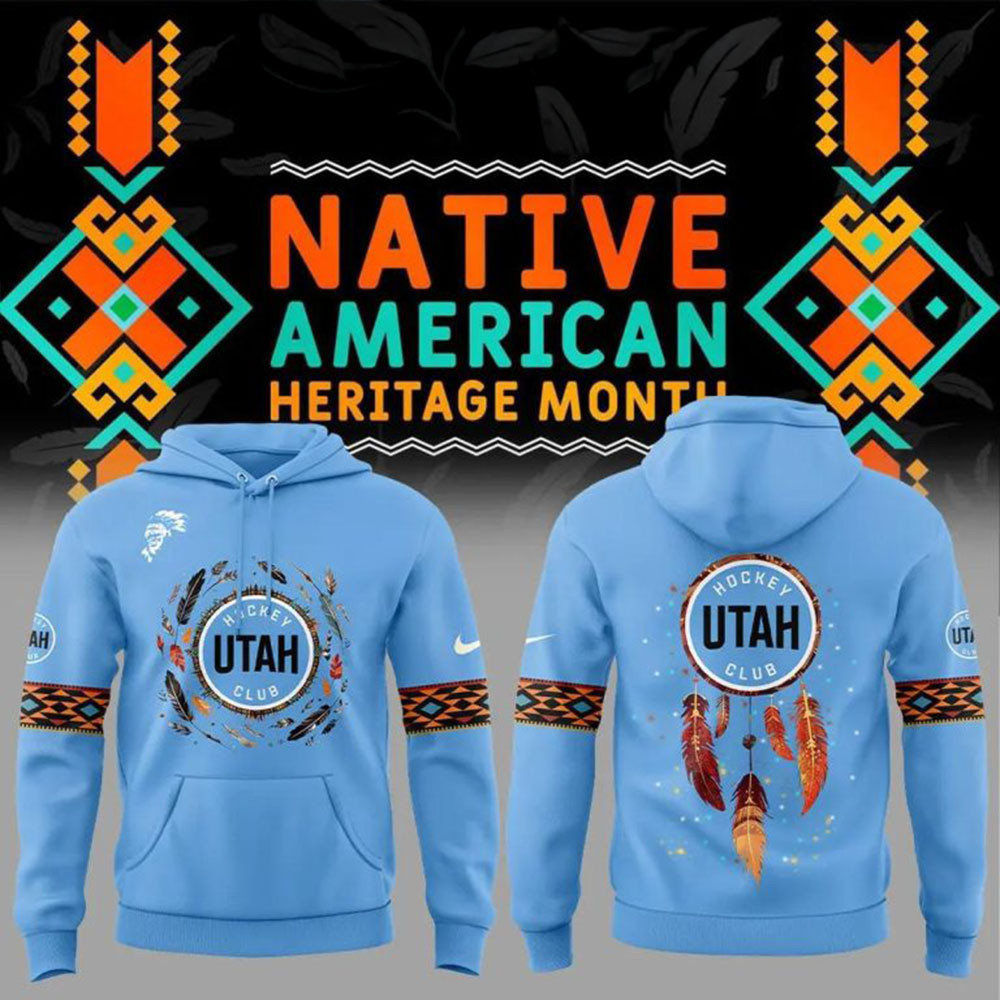 Utah Hockey Club Nov Native American Heritage Month 2024 Hoodie Best Father's Day Gifts-1