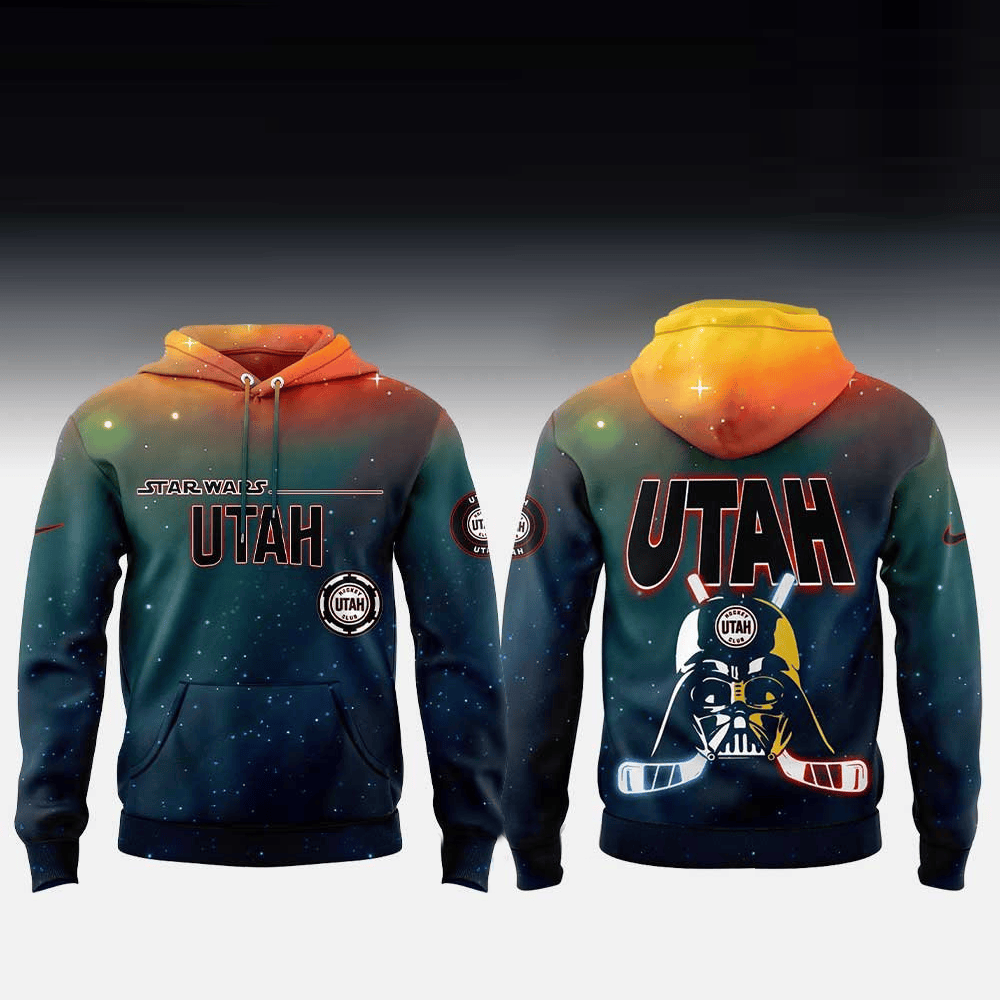 Utah Hockey Collab Star Wars 2025 Performance Hoodie Gifts For Father's Day From Wife-1