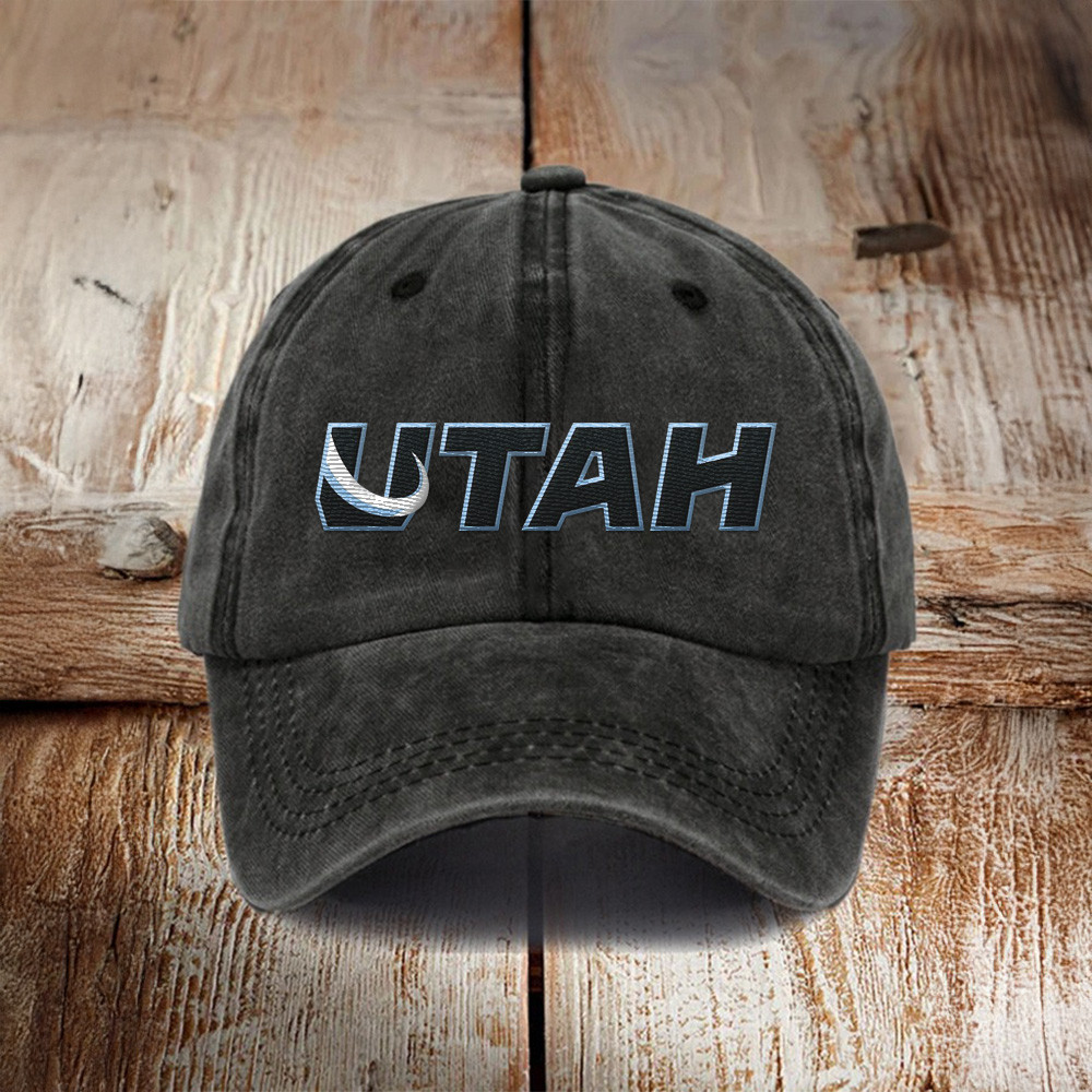 Utah Mammoth Merch Utah Mammoth Hat Embroidered Hockey Club Hat Gifts For Father's Day Ideas-1