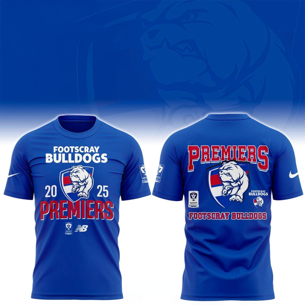 VFL Footscray Bulldogs Premiers 2025 T-Shirt Footscray Bulldogs Merch Gift For Brother-1