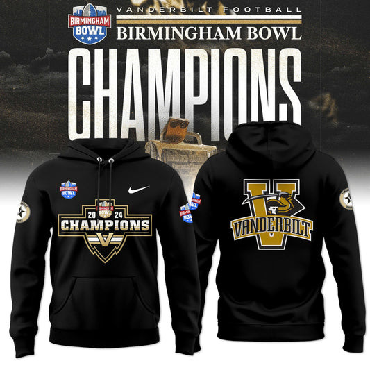 Vanderbilt Football Birmingham Bowl Champions Limited Hoodie Football Fan Gift Ideas-1