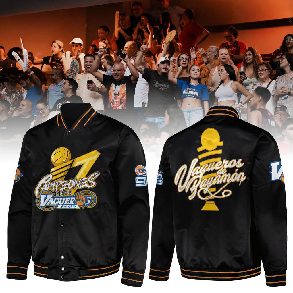 Vaqueros De Bayamon 17 Campeones BSN Black Bomber Jacket Fan Merch Gifts For Him-1